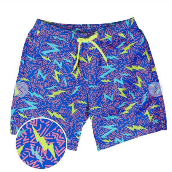 Tipsy Elves Other - Tipsy Elves Grease Lightning Stretch Swim Trunks Men's XXL 2X Blue Mesh Support